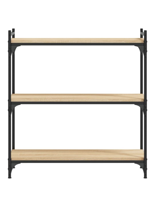 Knihovna se 3 policemi dub sonoma 80x30x86 cm kompozitní dřevo