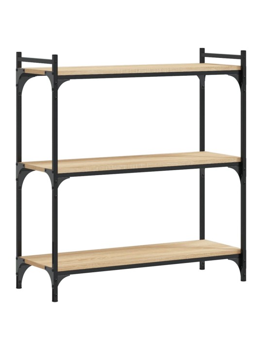Knihovna se 3 policemi dub sonoma 80x30x86 cm kompozitní dřevo