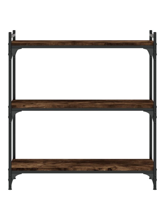 Knihovna se 3 policemi kouřový dub 80x30x86 cm kompozitní dřevo