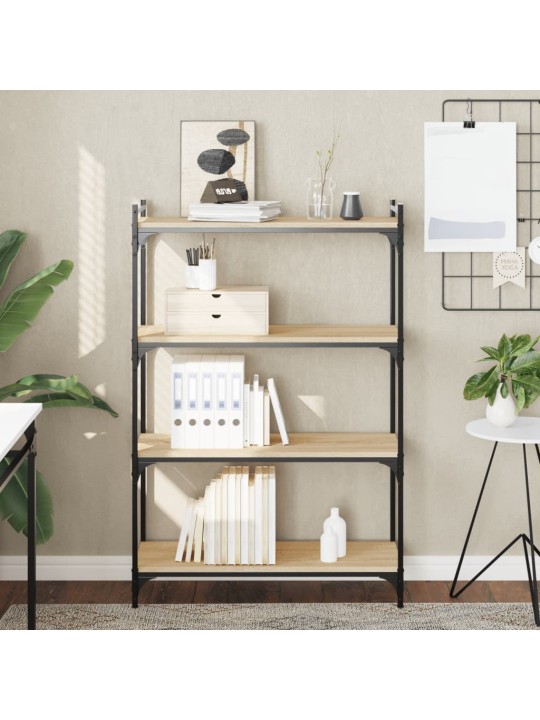 Knihovna se 4 policemi dub sonoma 80x30x120 cm kompozitní dřevo