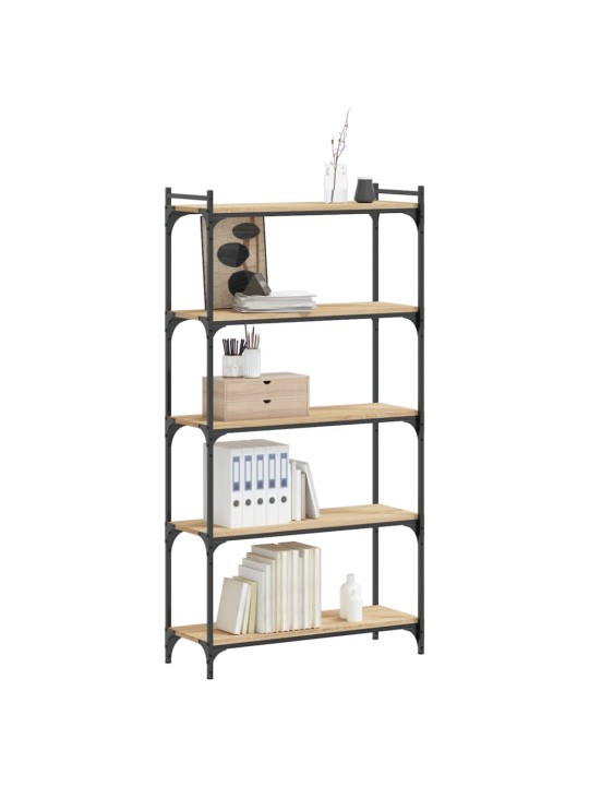 Knihovna s 5 policemi dub sonoma 80x30x154 cm kompozitní dřevo