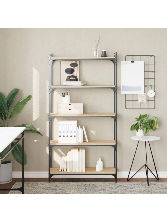 Knihovna s 5 policemi dub sonoma 80x30x154 cm kompozitní dřevo