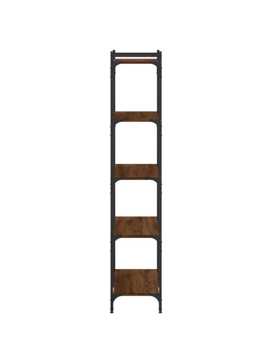 Knihovna s 5 policemi hnědý dub 80x30x154 cm kompozitní dřevo