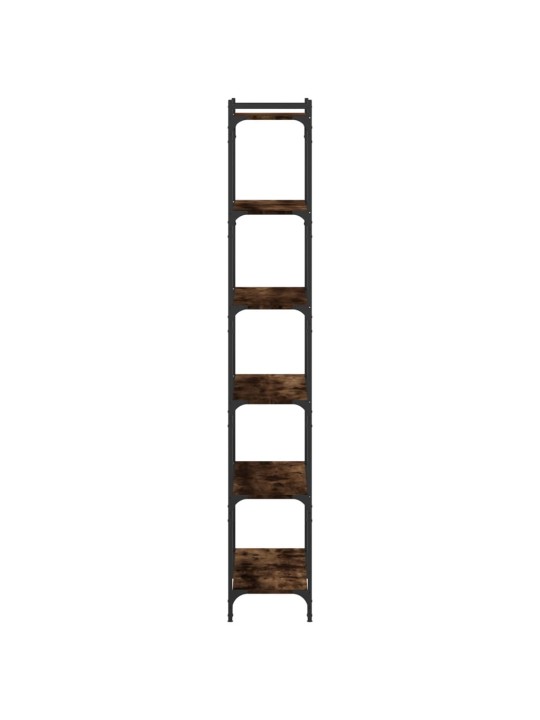 Knihovna s 6 policemi kouřový dub 80x30x188 cm kompozitní dřevo