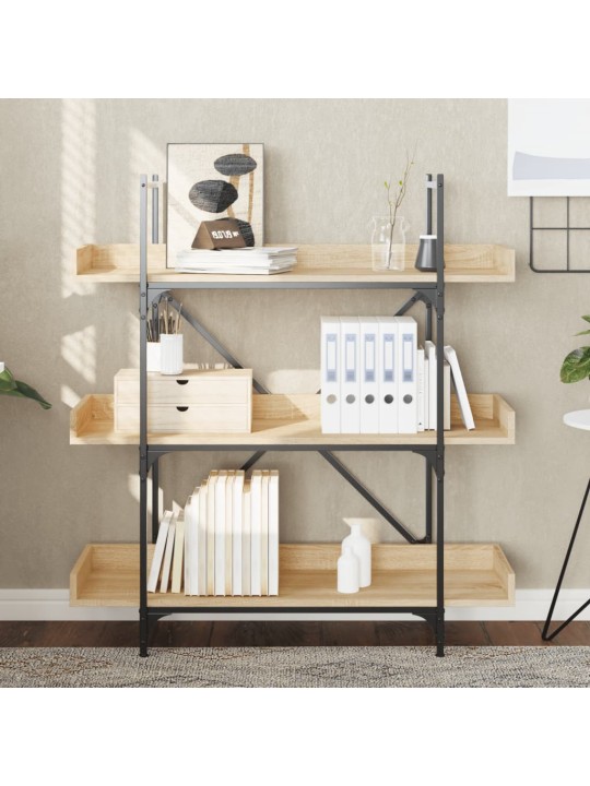 Knihovna se 3 policemi dub sonoma 100 x 33 x 108,5 cm kompozit