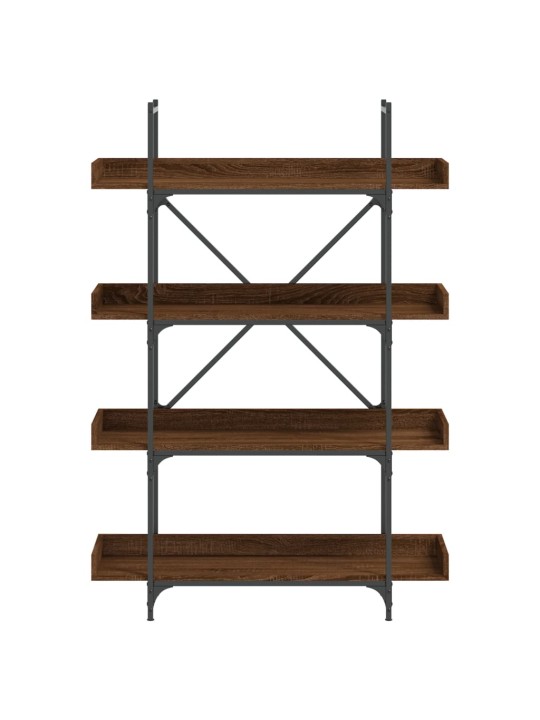 Knihovna s 4 policemi hnědý dub 100 x 33 x 145,5 cm kompozit