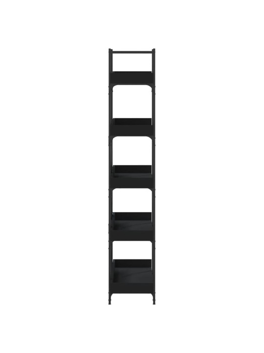 Knihovna s 5 policemi černá 100x33x180,5 cm kompozitní dřevo