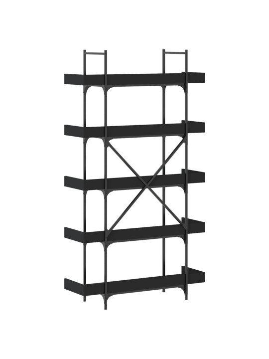 Knihovna s 5 policemi černá 100x33x180,5 cm kompozitní dřevo