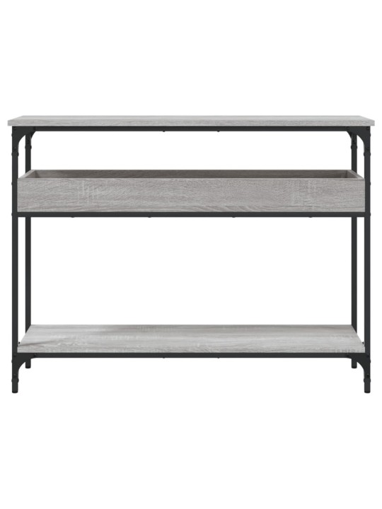 Konzolový stolek s policí šedý sonoma 100 x 29 x 75 cm kompozit
