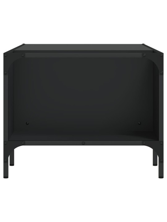 Konferenční stolek s regálem černý 100 x 51 x 40 cm kompozit