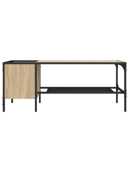 Konferenční stolek s regálem dub sonoma 100x51x40 cm kompozit