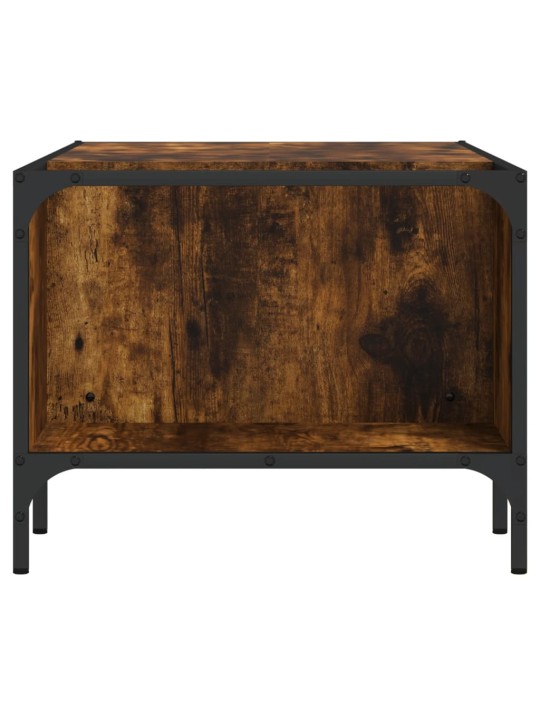 Konferenční stolek s regálem kouřový dub 100x51x40 cm kompozit