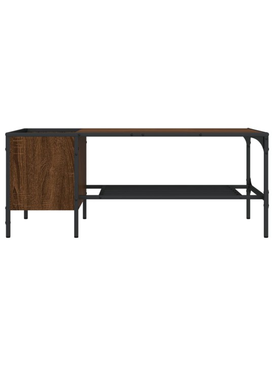 Konferenční stolek s regálem hnědý dub 100x51x40 cm kompozit