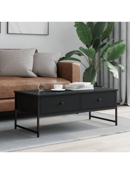 Konferenční stolek černý 101 x 49 x 39,5 cm kompozitní dřevo