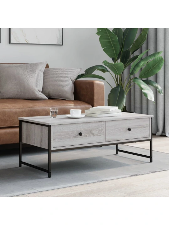 Konferenční stolek šedý sonoma 101x49x39,5 cm kompozitní dřevo