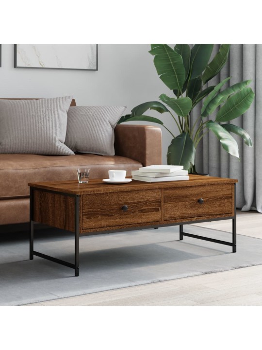 Konferenční stolek hnědý dub 101x49x39,5 cm kompozitní dřevo