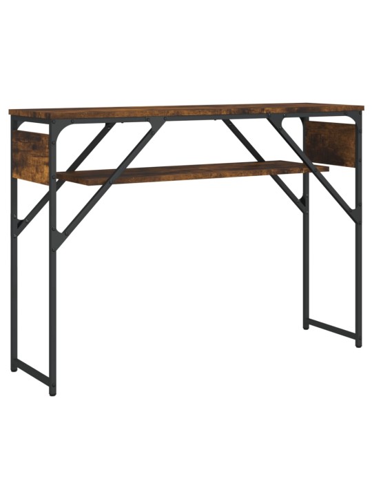 Konzolový stolek s policí kouřový dub 105 x 30 x 75 cm kompozit
