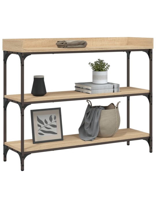 Konzolový stolek s policemi dub sonoma 100 x 30 x 80 cm