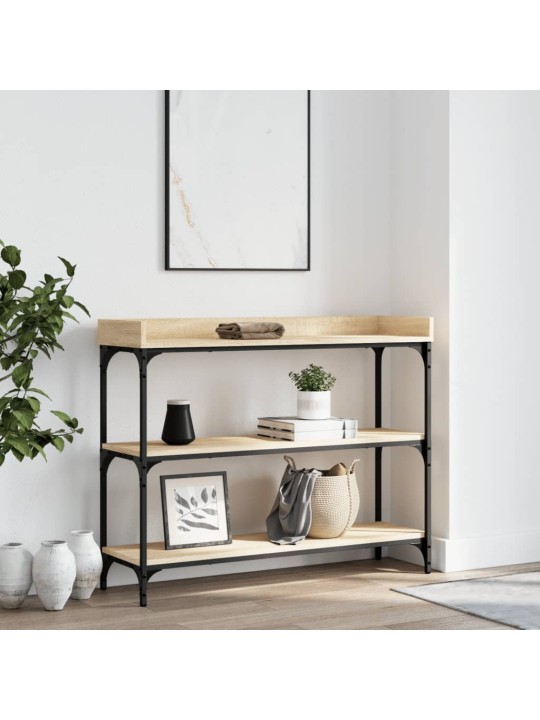 Konzolový stolek s policemi dub sonoma 100 x 30 x 80 cm