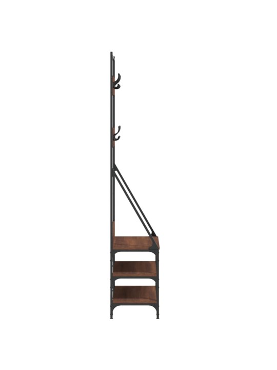 Stojan na oblečení s prostorem pro obuv hnědý dub 72x34x184 cm