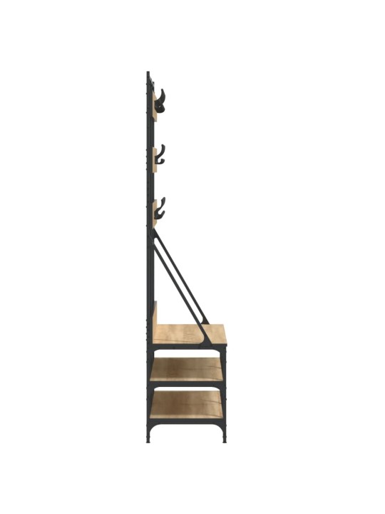 Stojan na oblečení a prostor pro obuv dub sonoma 100x40x184 cm