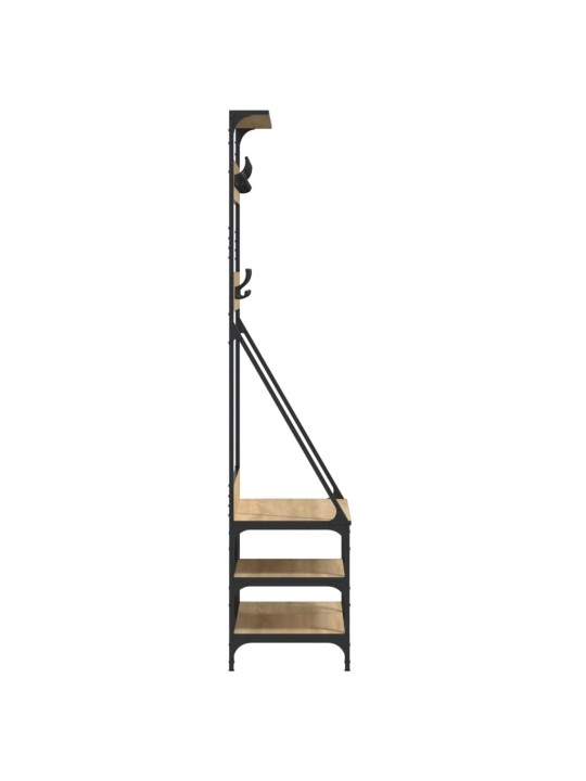 Stojan na oblečení s prostorem pro obuv dub sonoma 80x40x184 cm