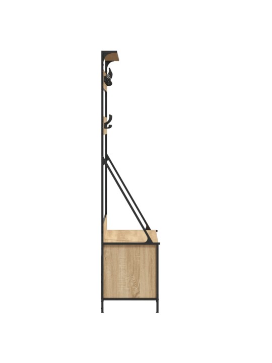 Stojan na oblečení a prostor pro obuv dub sonoma 100x41x184 cm