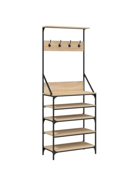 Stojan na oblečení s prostorem pro obuv dub sonoma 70x34x184 cm