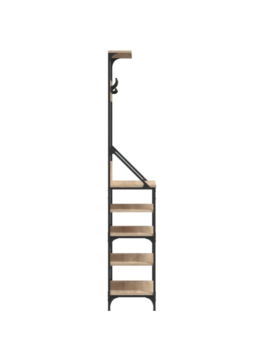 Stojan na oblečení s prostorem pro obuv dub sonoma 70x34x184 cm