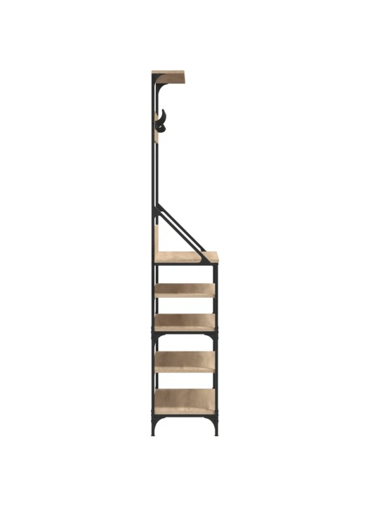Stojan na oblečení s prostorem pro obuv dub sonoma 90x34x184 cm