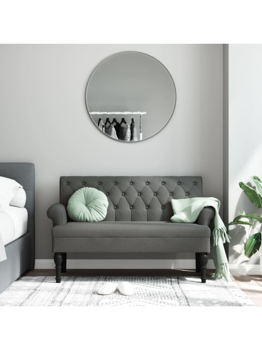 Lavice s opěradlem tmavě šedá 120 x 62 x 75,5 cm textil