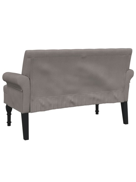 Lavice s opěradlem taupe 120 x 62 x 75,5 cm textil