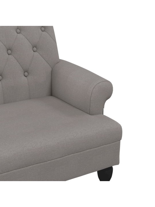 Lavice s opěradlem taupe 120 x 62 x 75,5 cm textil