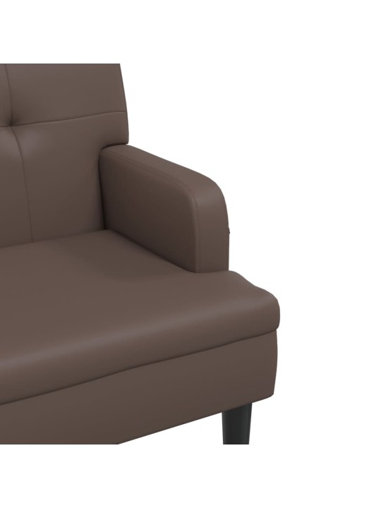 Lavice s opěradlem hnědá 112 x 65,5 x 75 cm umělá kůže