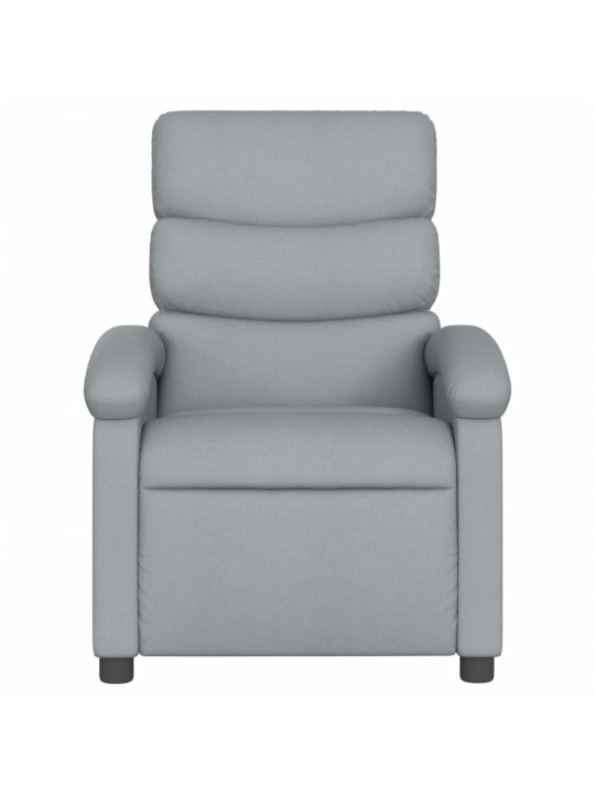 Polohovací křeslo světle šedé textil