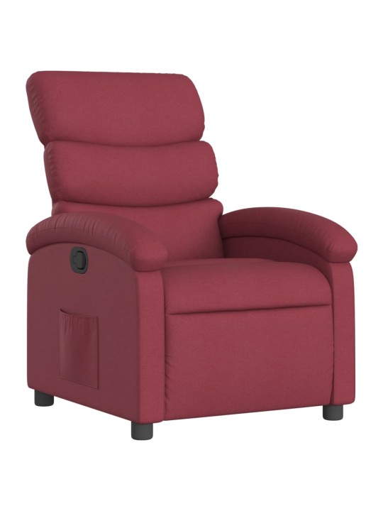 Polohovací křeslo vínové textil