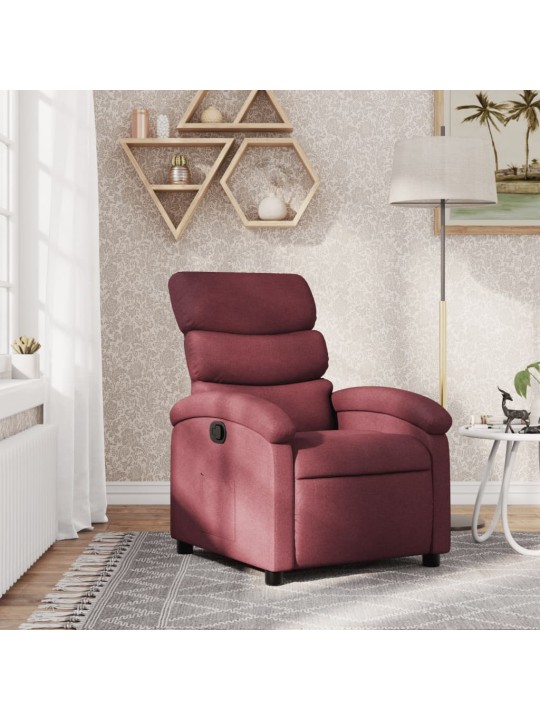 Polohovací křeslo vínové textil