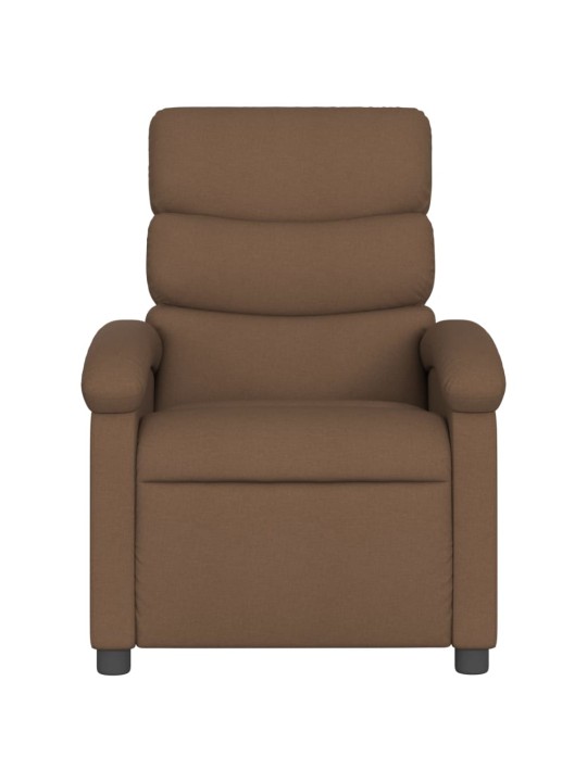 Polohovací křeslo hnědé textil