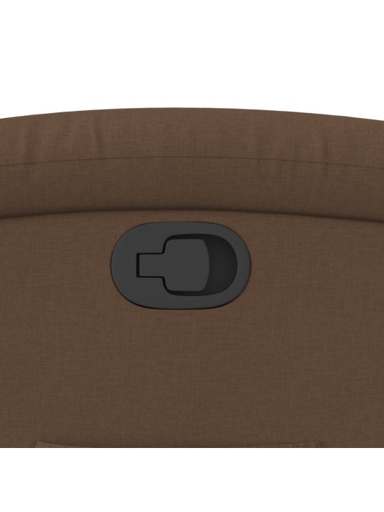 Polohovací křeslo hnědé textil