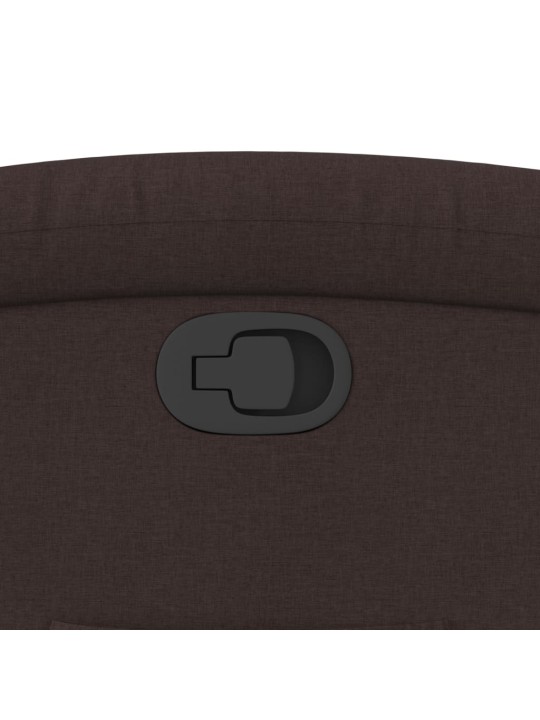 Polohovací křeslo tmavě hnědé textil