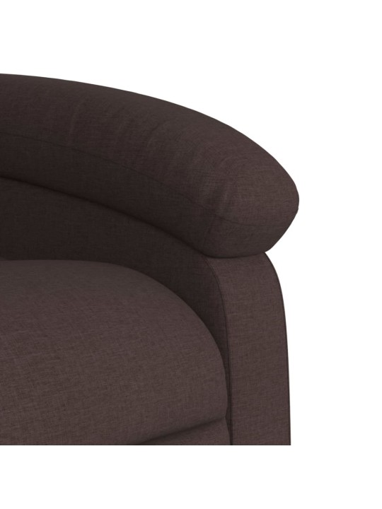Polohovací křeslo tmavě hnědé textil