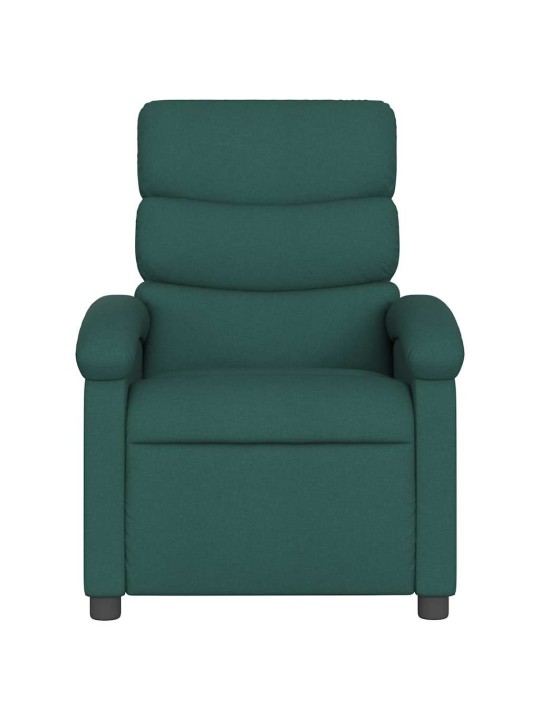 Polohovací křeslo tmavě zelené textil