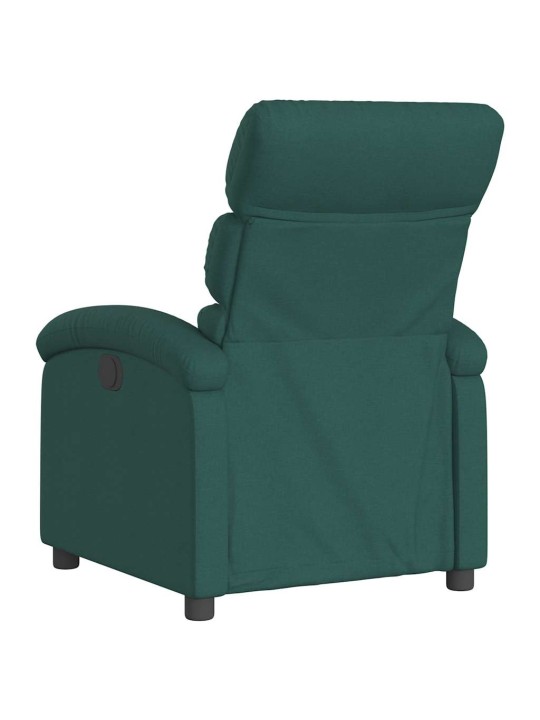 Polohovací křeslo tmavě zelené textil