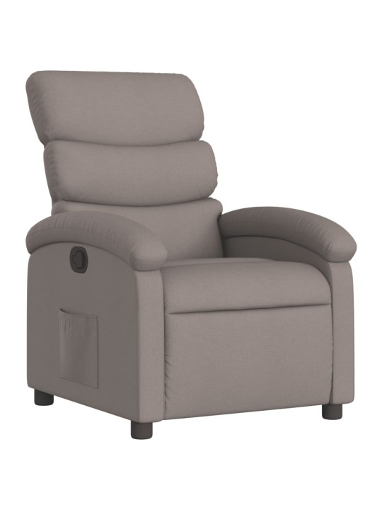 Polohovací křeslo taupe textil