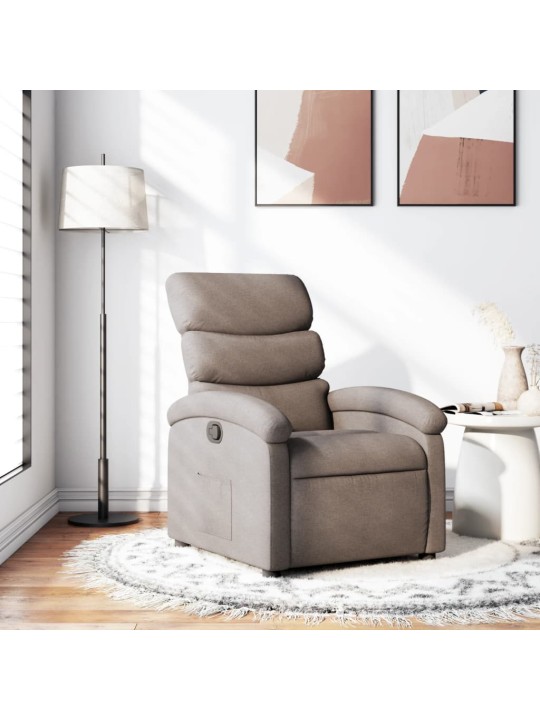 Polohovací křeslo taupe textil