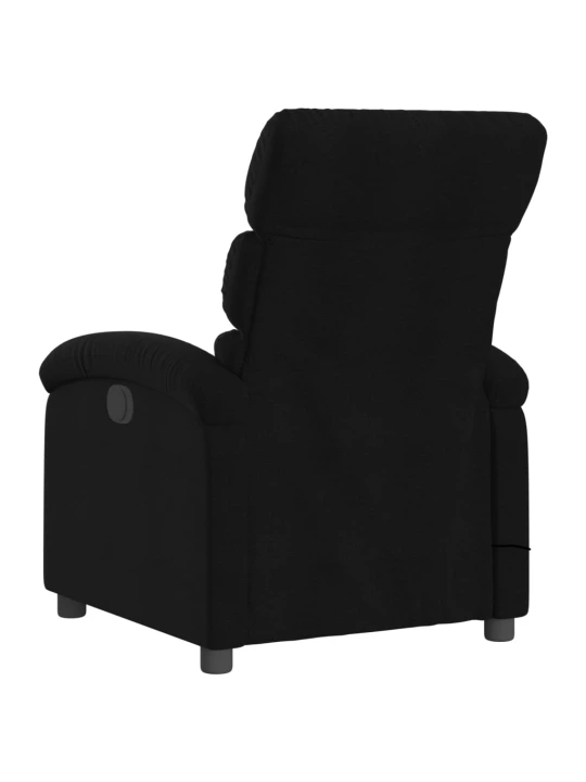 Masážní polohovací křeslo černé textil
