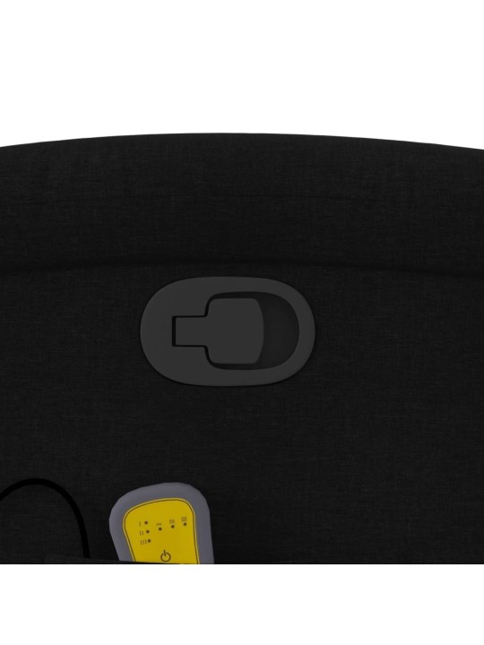 Masážní polohovací křeslo černé textil