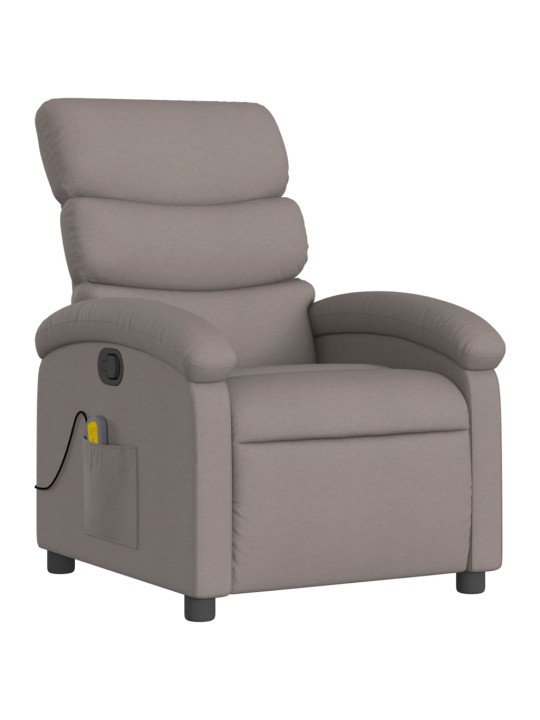 Masážní polohovací křeslo taupe textil