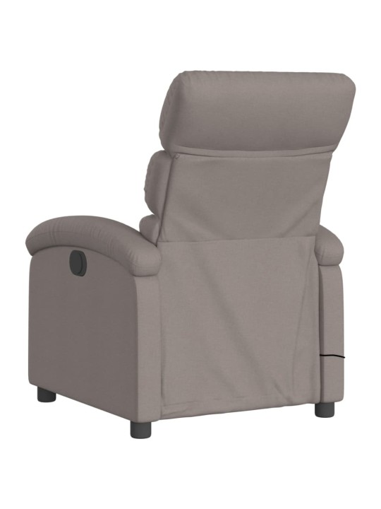 Masážní polohovací křeslo taupe textil