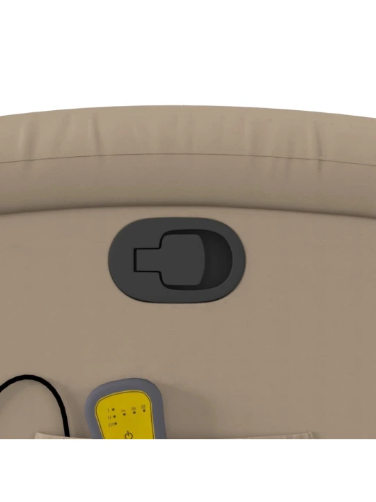Masážní polohovací křeslo cappuccino umělá kůže